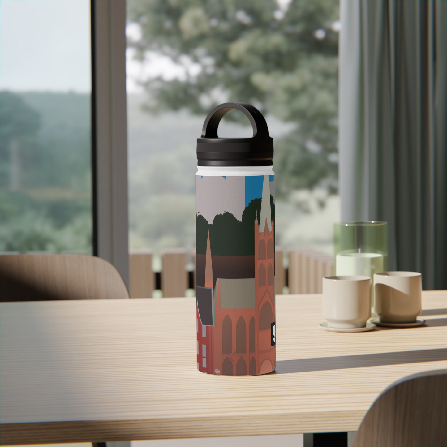 "A Moment in Time: The Art of Historical Storytelling" - The Alien Stainless Steel Water Bottle, Handle Lid