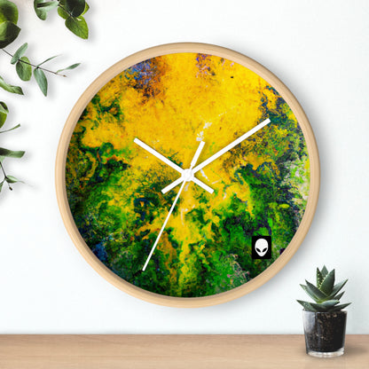 "Exploring Colorful Textures" - The Alien Wall Clock