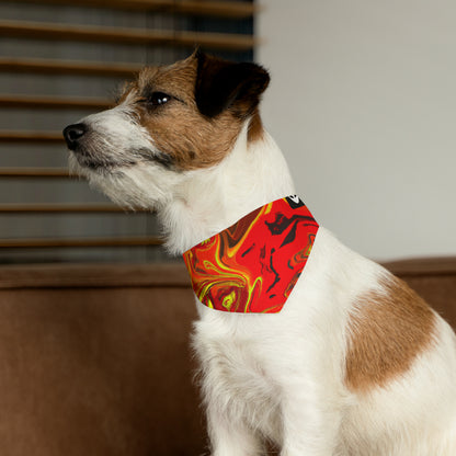 "Energía abstracta en movimiento" - El collar de bandana para mascotas alienígenas