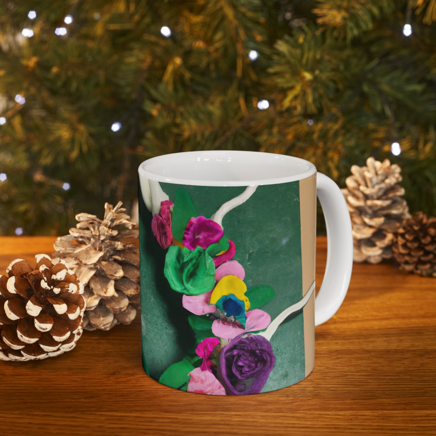 "Floral WhiRLwind" - Taza de cerámica The Alien 11 oz