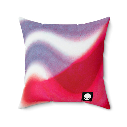 „Erleuchtete Reflexion: Licht und Schatten durch Kunst erforschen“ – Das Alien Square Pillow