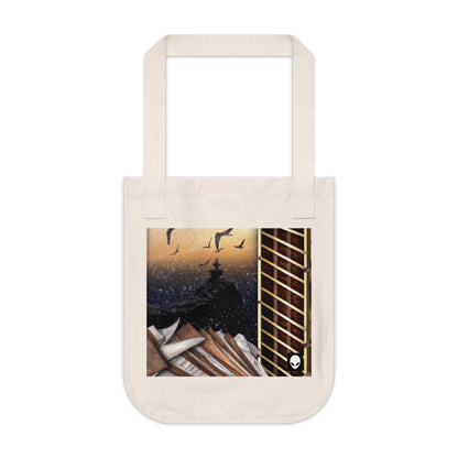 "A Tale of Storytelling Art: A Mixed Media Masterpiece" - The Alien Eco-friendly Tote Bag