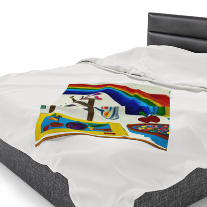 "A Fanciful Rainbow of Possibilities" - The Alien Velveteen Plush Blanket