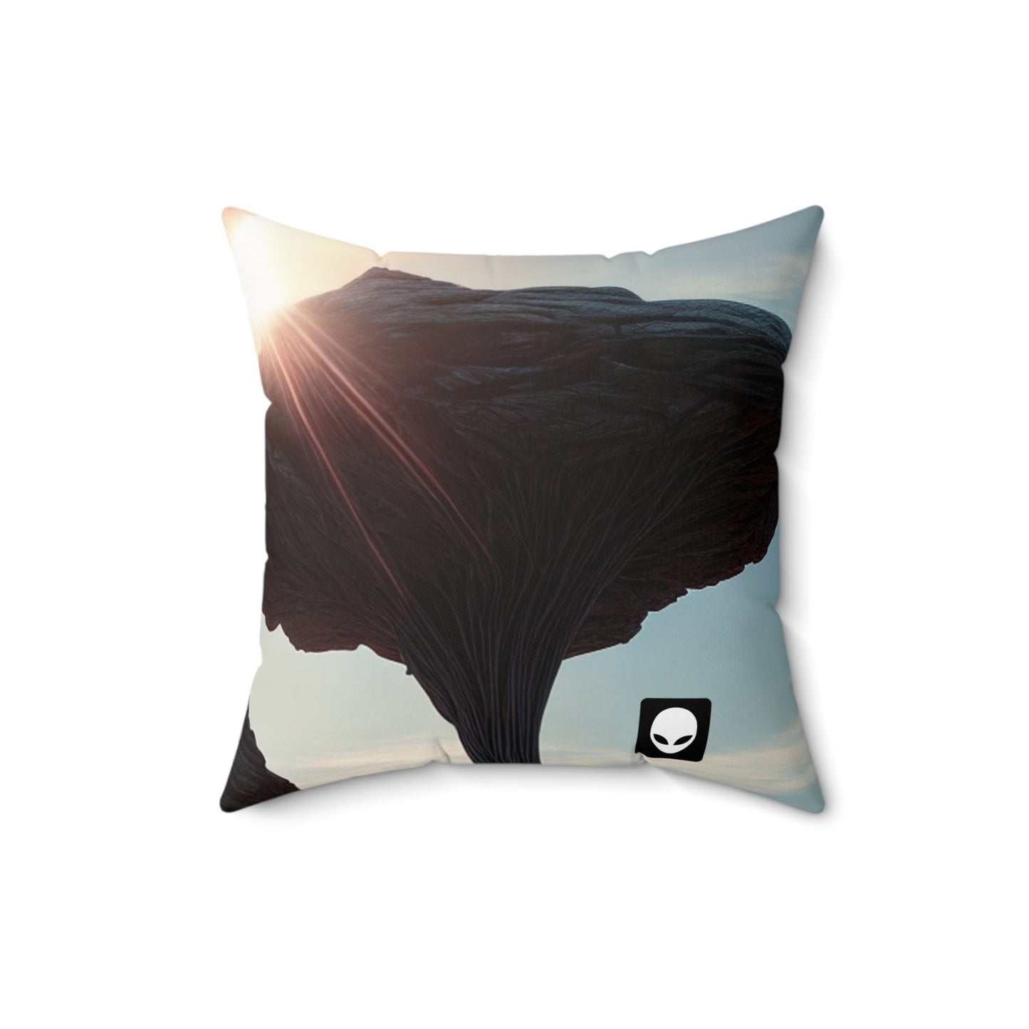 "Alien Landscape Odyssey" - The Alien Square Pillow