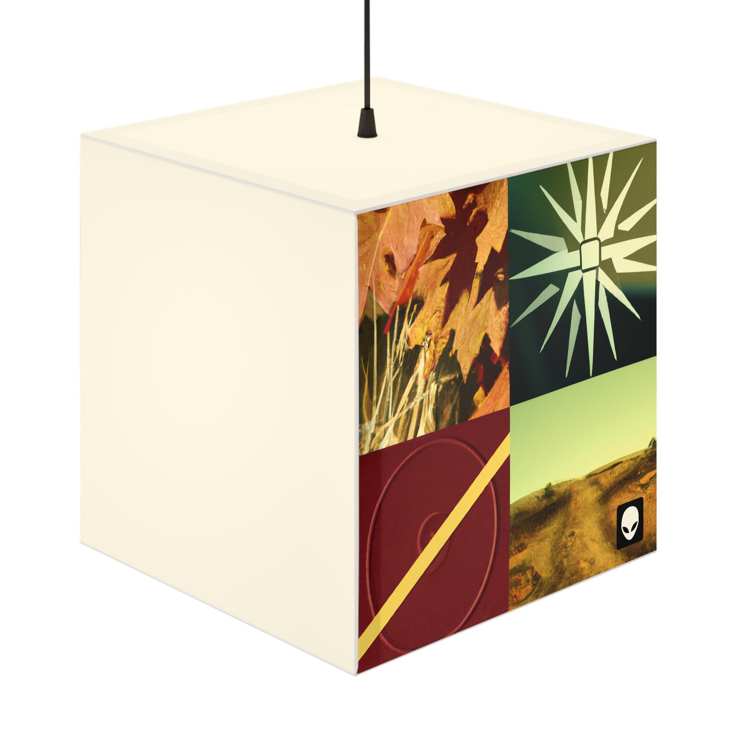 „Eine Reflexion meiner Reise: Eine Collage aus Wachstum und Transformation“ – Die Alien Light Cube Lampe