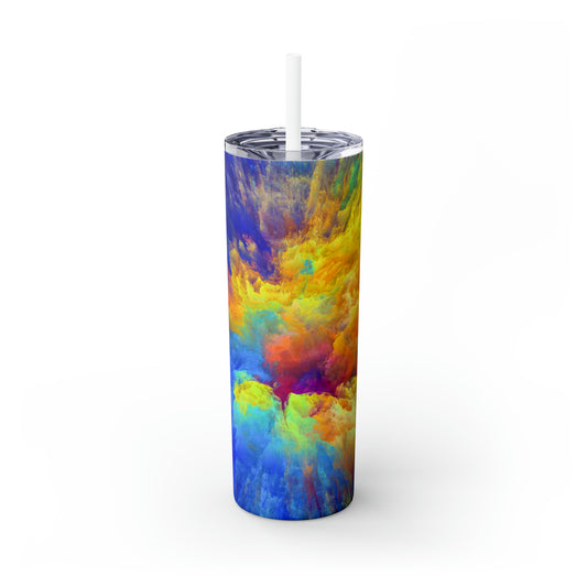 Vibrant Tangles - The Alien Maars® Skinny Tumbler with Straw 20oz