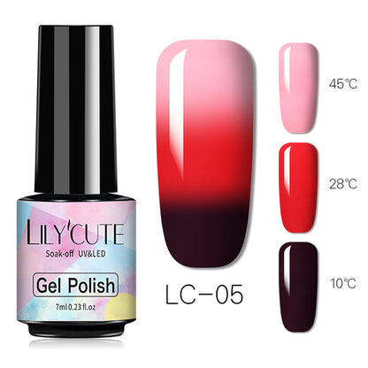 Esmalte de uñas en gel térmico que cambia de color