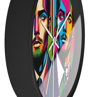 "Retrato de celebridad pop art" - El reloj de pared alienígena estilo pop art