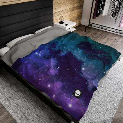 "Midnight Celestial Symphony" - The Alien Velveteen Plush Blanket