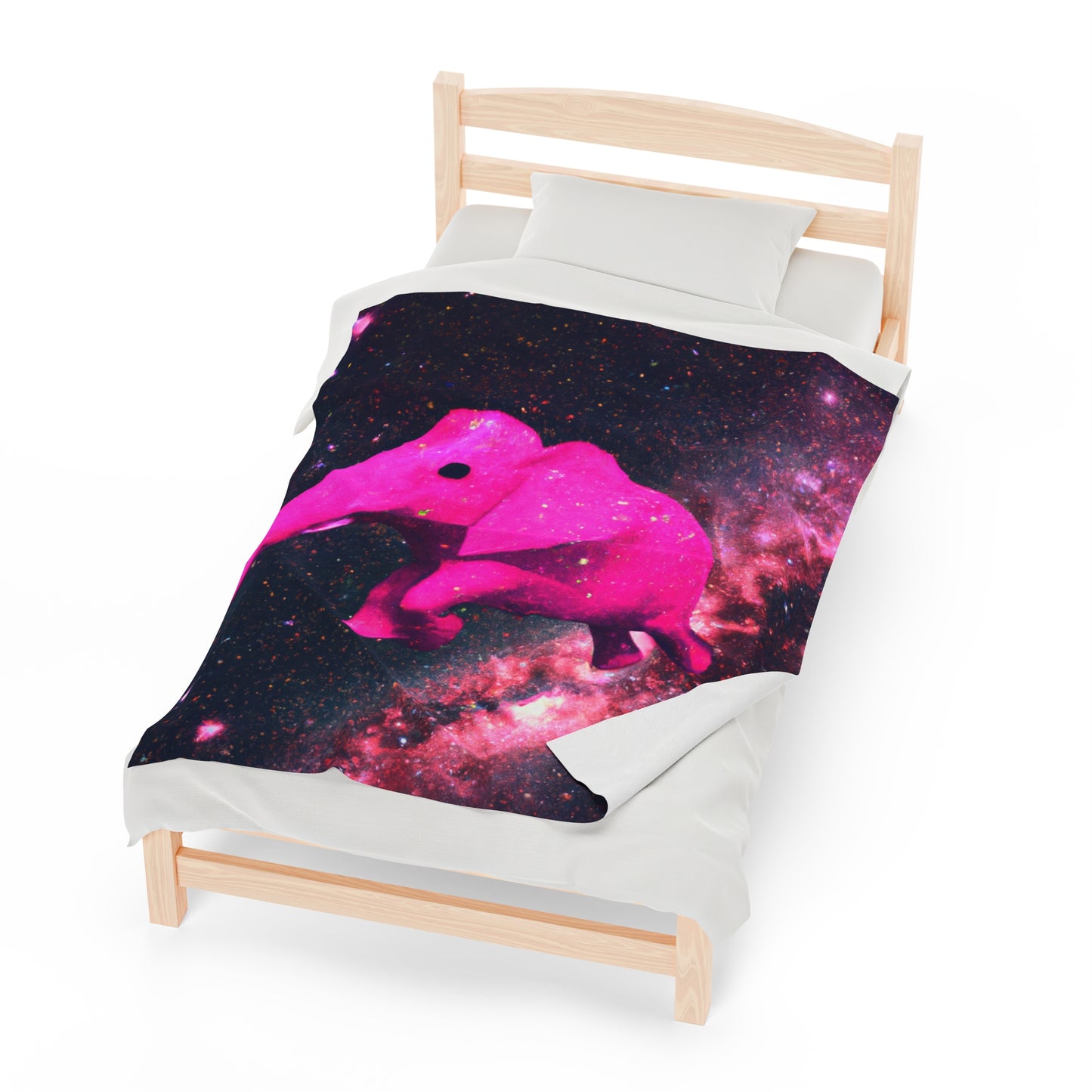 "Majestic Pinkelephant Exploration" - The Alien Velveteen Plush Blanket