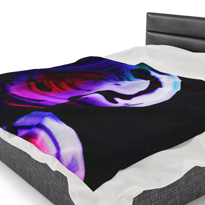 "Exploring Contrasts: A Colorful Dance of Luminance and Chromatic Aberration" - The Alien Velveteen Plush Blanket