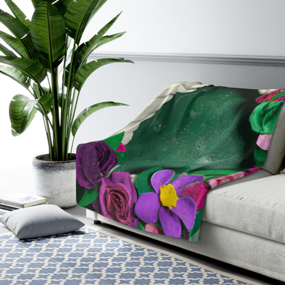 "Floral WhIRLwind" - The Alien Sherpa Fleece Blanket