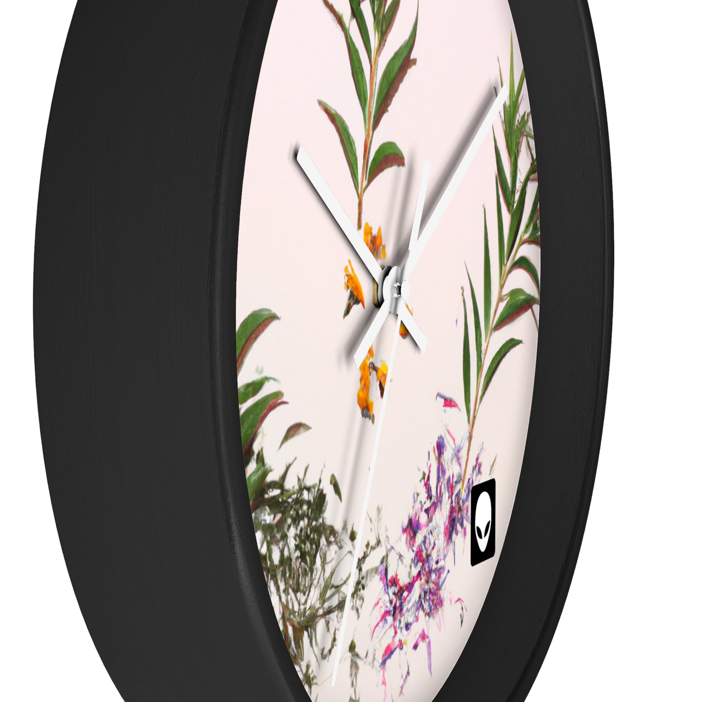 "Exploring Nature's Palette: An Experiment in Abstract Art" - The Alien Wall Clock