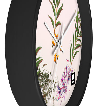 "Exploring Nature's Palette: An Experiment in Abstract Art" - The Alien Wall Clock