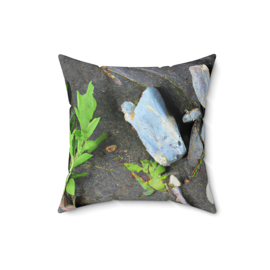 "Elementos de la naturaleza: creación de un paisaje creativo" - The Alien Square Pillow