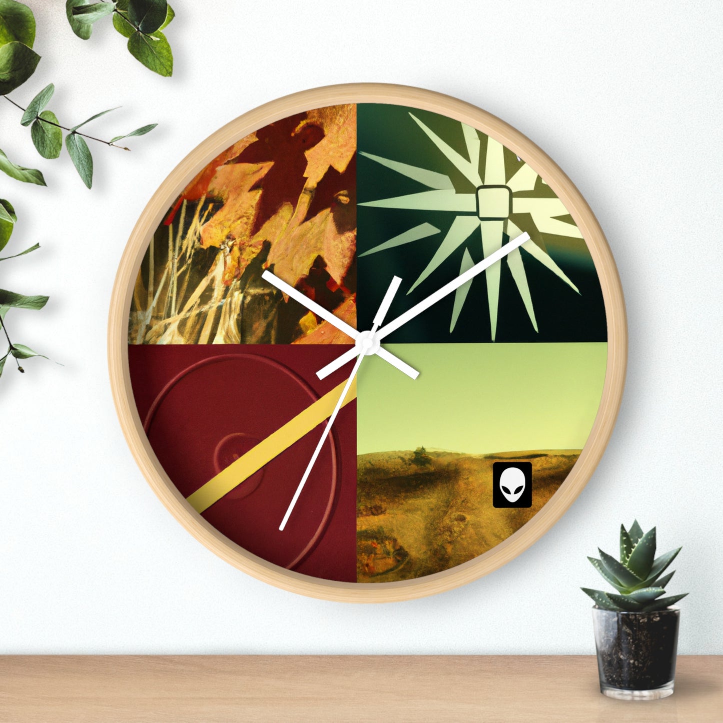 "Un reflejo de mi viaje: un collage de crecimiento y transformación" - The Alien Wall Clock