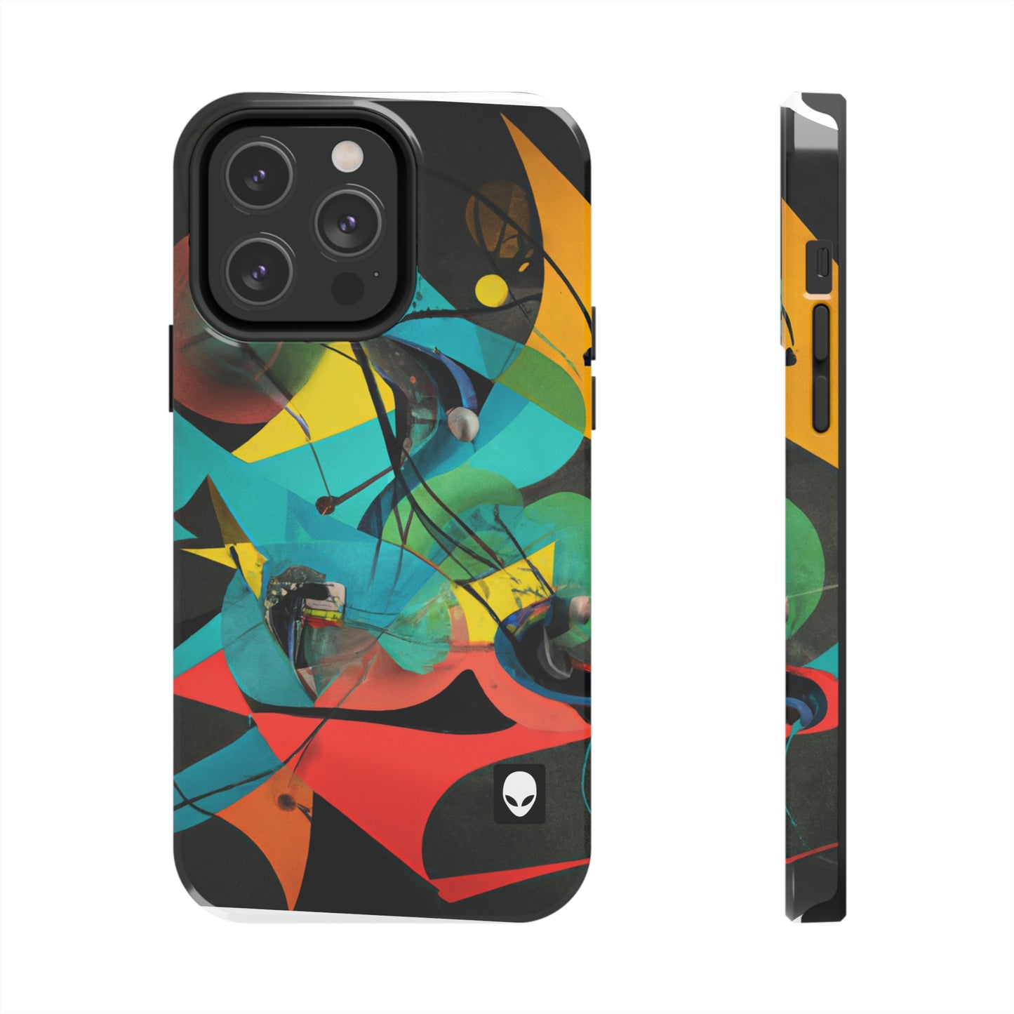 „Illusionäre Perspektive: Ein bunter Tanz des Lichts“ – The Alien Tough Phone Cases