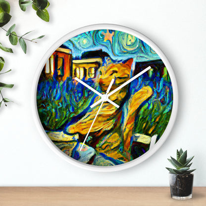 "A Cat Amongst the Celestial Tea Leaves" - The Alien Wall Clock