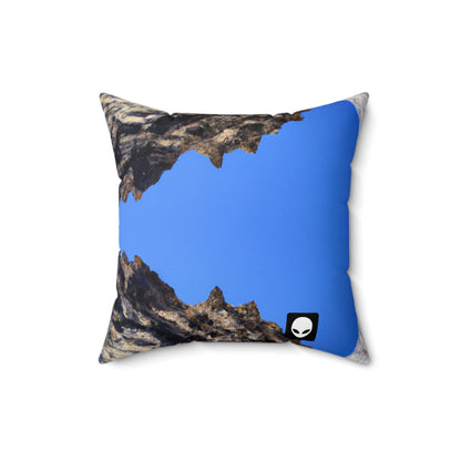 Naturaleza en esplendor: combinación de fotografía con arte digital - The Alien Square Pillow