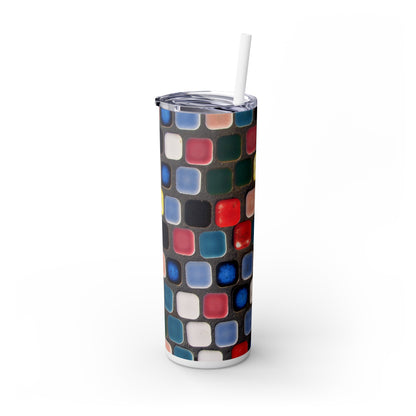 Whimsical Artistry - The Alien Maars® Skinny Tumbler with Straw 20oz