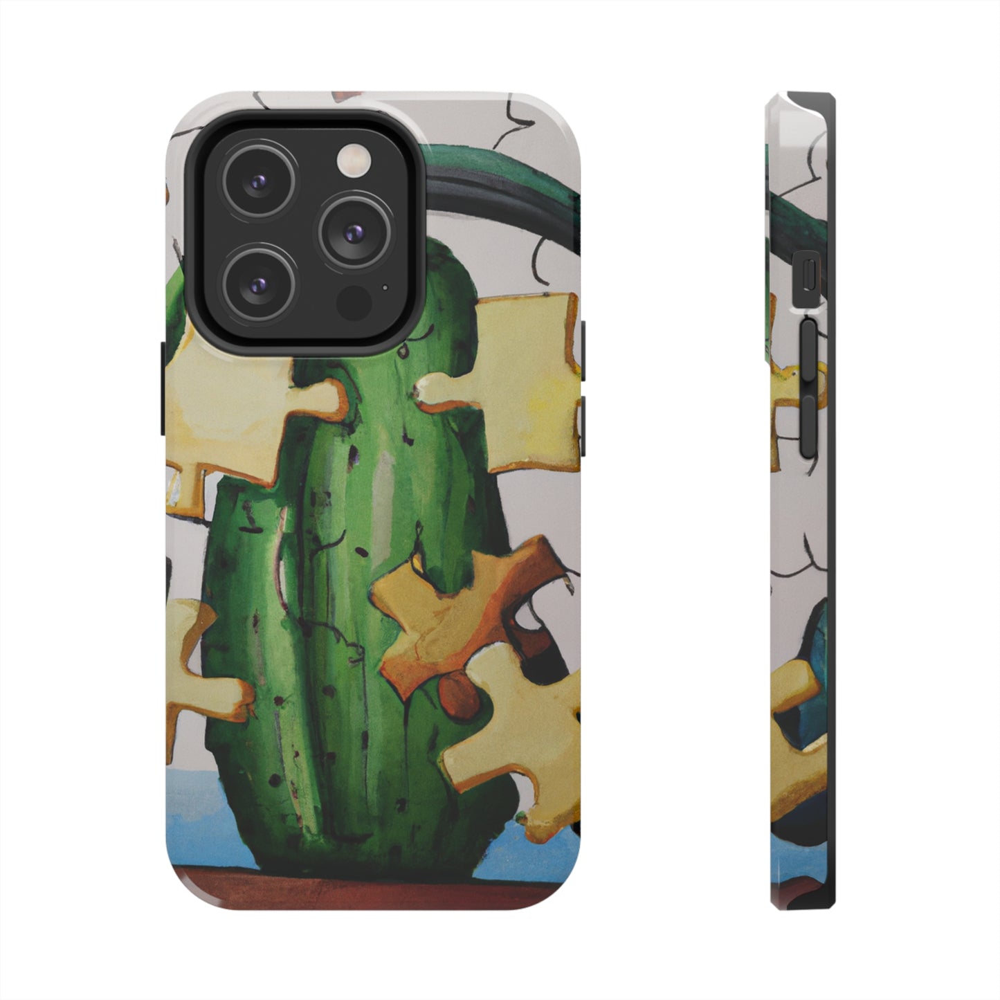 "Cactified Puzzle Time" - The Alien Tough Phone Cases