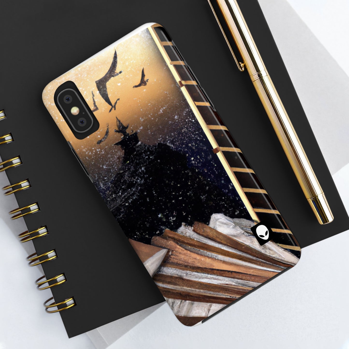 "A Tale of Storytelling Art: A Mixed Media Masterpiece" - The Alien Tough Phone Cases