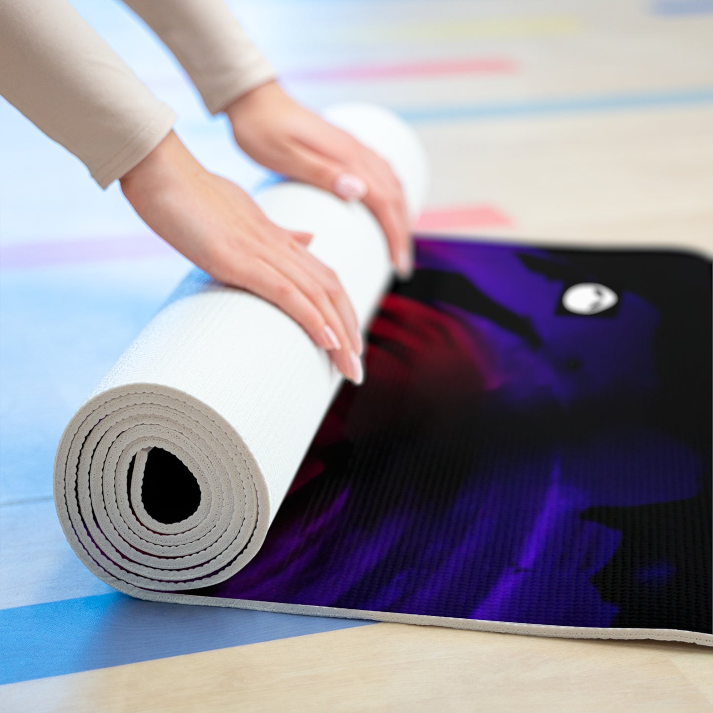 "Exploring Contrasts: A Colorful Dance of Luminance and Chromatic Aberration" - The Alien Yoga Mat