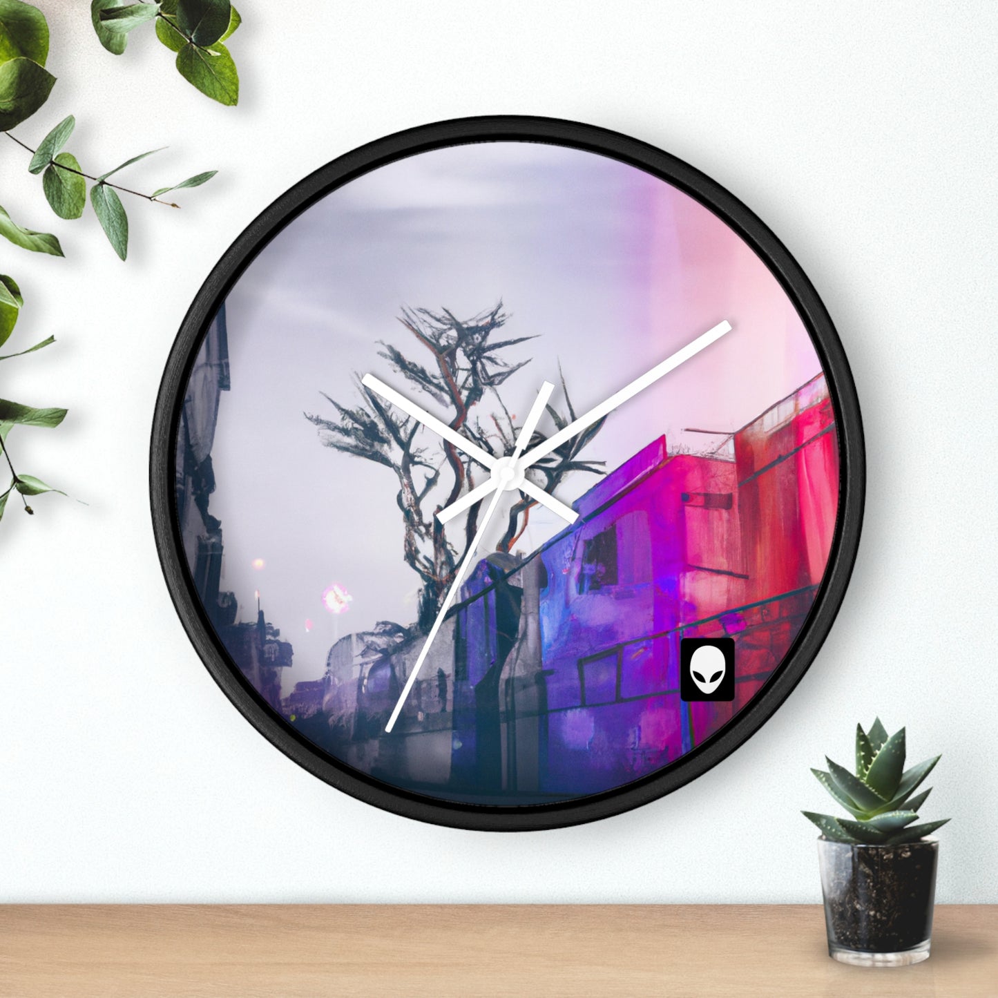 "Explorando fotografías en color" - El reloj de pared alienígena