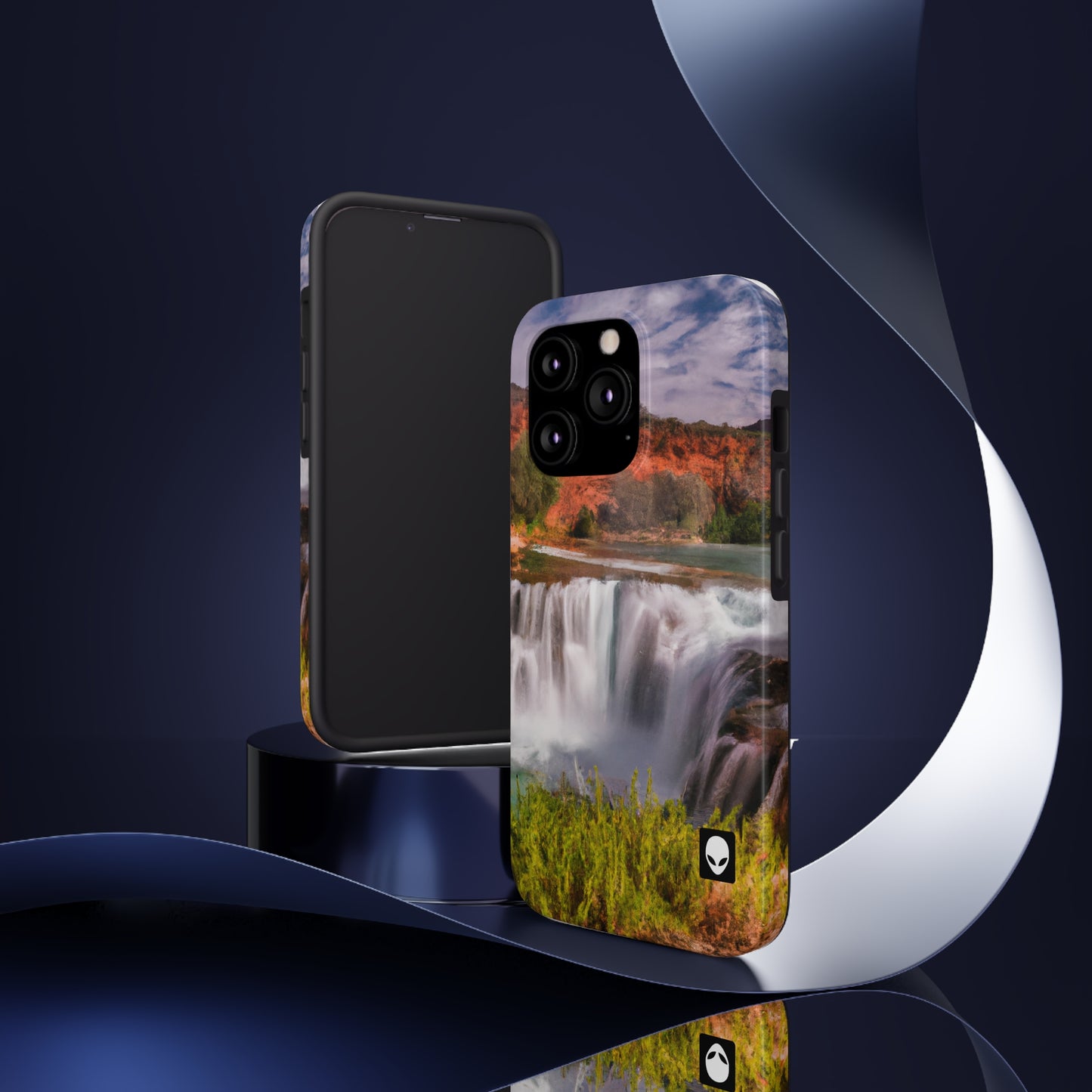 „Die Schönheit der Natur einfangen: Eine ikonische Landschaft in lebendiger Kunst gestalten“ – The Alien Tough Phone Cases