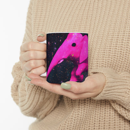 "Majestic Pinkelephant Exploration" - The Alien Ceramic Mug 11 oz