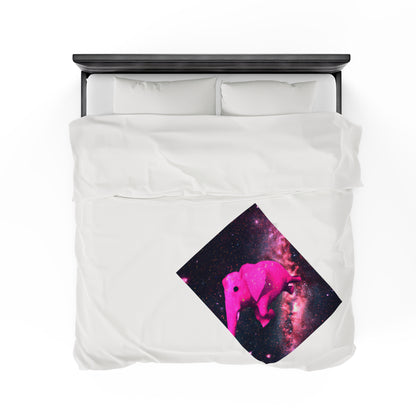 "Majestic Pinkelephant Exploration" - The Alien Velveteen Plush Blanket