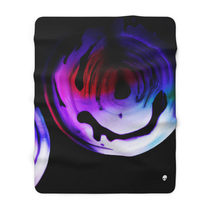 "Exploring Contrasts: A Colorful Dance of Luminance and Chromatic Aberration" - The Alien Sherpa Fleece Blanket