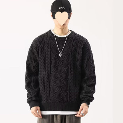 Round Neck Sweater Men's Loose Sweater