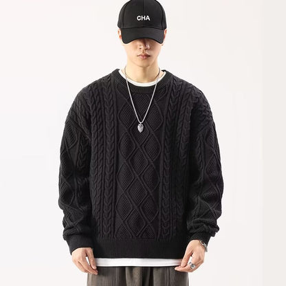 Round Neck Sweater Men's Loose Sweater