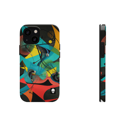 „Illusionäre Perspektive: Ein bunter Tanz des Lichts“ – The Alien Tough Phone Cases