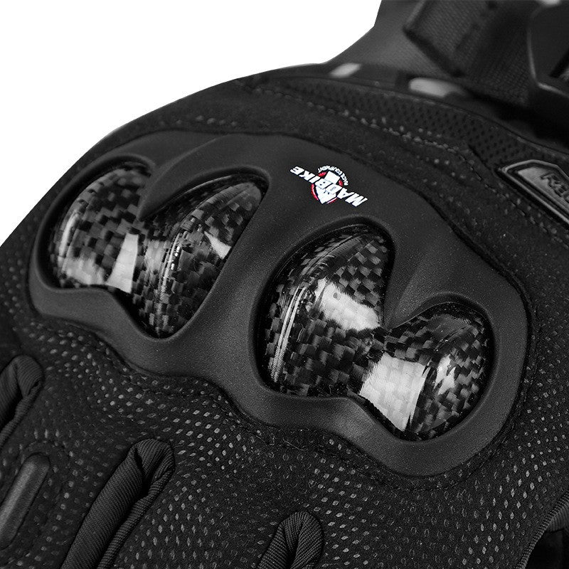 Guantes cálidos para montar en motocicleta, fibra de carbono para hombre, resistentes a caídas