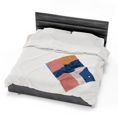 "Interacción de luces y sombras: un collage abstracto" - The Alien Velveteen Plush Blanket