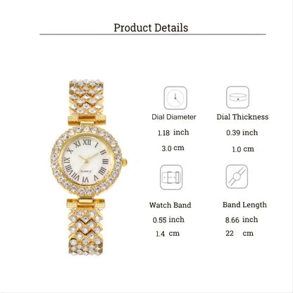 Reloj de moda para mujer, regalo, reloj de cuarzo versátil de alta calidad con diamantes completos