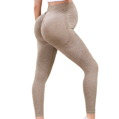 Nylon-Leggings für schwangere Frauen, hohe Taille, Hüftlift, Fitness