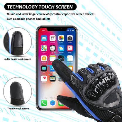 Winter Motorcycle Riding Touch Screen Waterproof Warm Electric Car Long Windproof Gloves