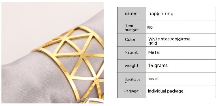 Prismatic Napkin Ring Non-package Napkin Ring