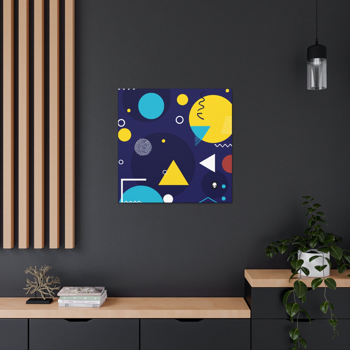 "Fusión geométrica: llevando tu visión a una vida colorida" - The Alien Canva