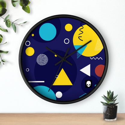 "Geometric Fusion: Bringing Your Vision to Colorful Life" - The Alien Wall Clock