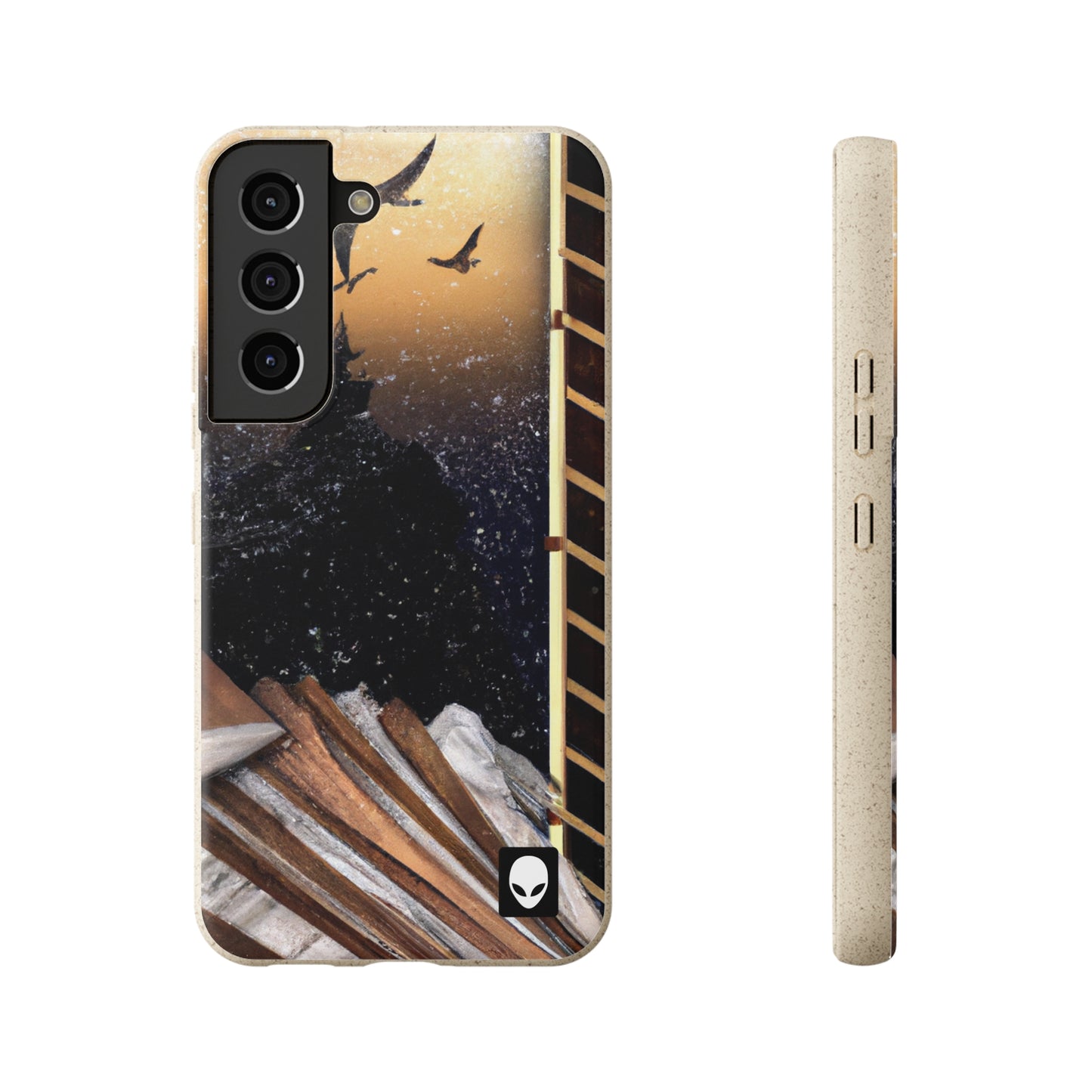 "A Tale of Storytelling Art: A Mixed Media Masterpiece" - The Alien Eco-friendly Cases