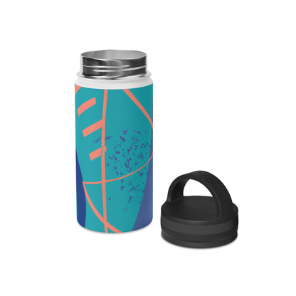 Geometric Artistry: An Exploration of Color and Form - The Alien Stainless Steel Water Bottle, Handle Lid