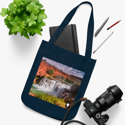 "Capturing Nature's Beauty: Crafting an Iconic Landscape in Vibrant Art" - The Alien Eco-friendly Tote Bag