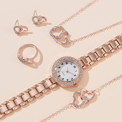 Reloj de cuarzo con diamantes para mujer, moderno, todo fósforo