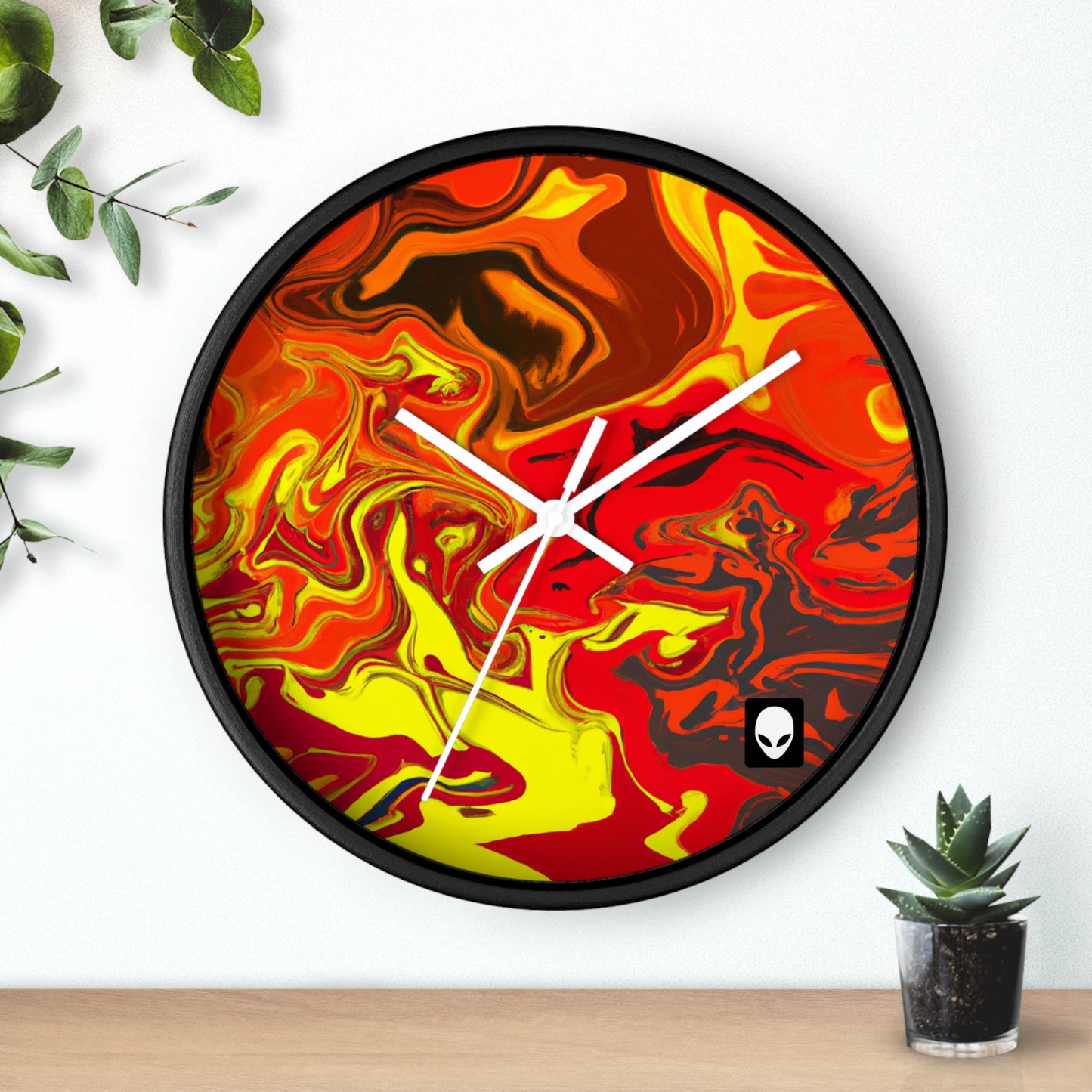 "Abstract Energy in Motion" - The Alien Wall Clock