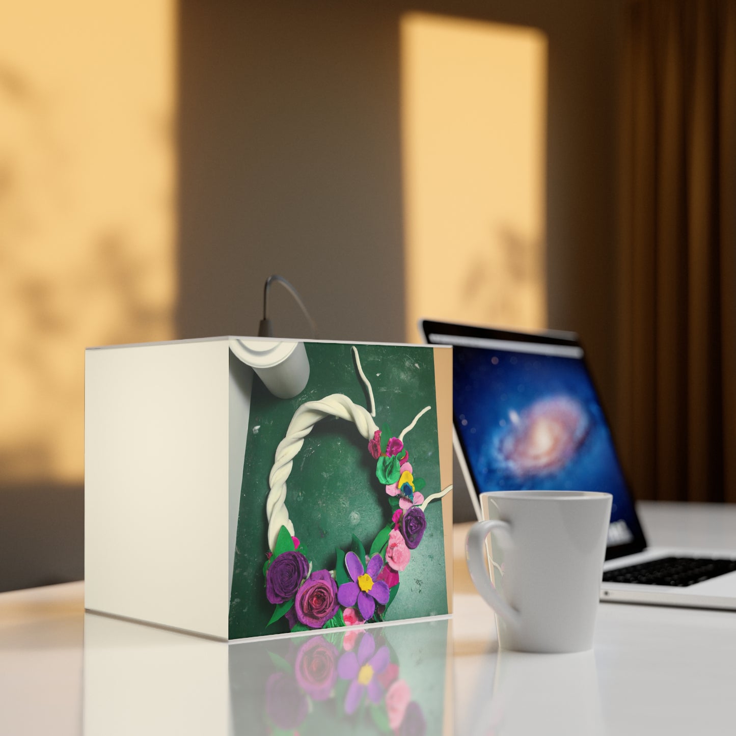 "Floral WhIRLwind" - The Alien Light Cube Lamp