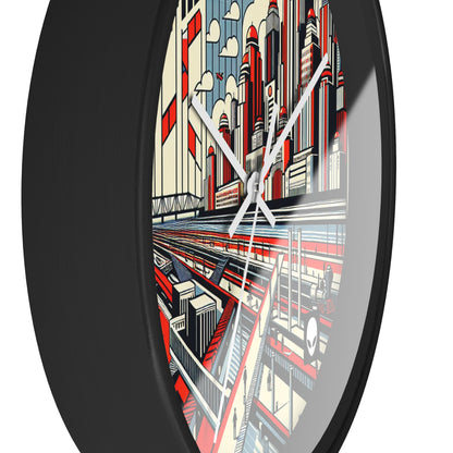 "Constructing Ideas: A Typographic Landscape" - The Alien Wall Clock Constructivism Style